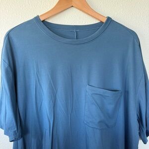lululemon Oversized Pocket Tee Blue Mens T Shirt Size XL